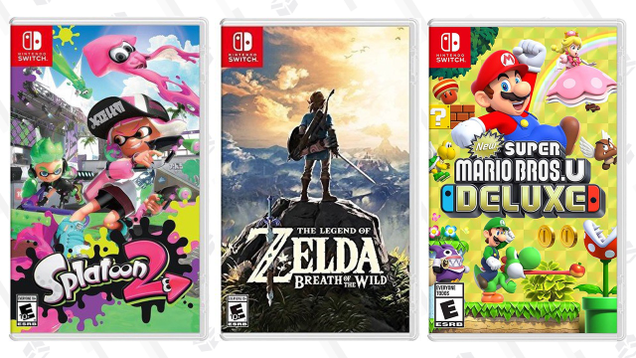 Splatoon 2 | $40 | Daily Steals (Facebook)The Legend of Zelda: Breath of the Wild | $40 | Daily Steals (Facebook)New Super Mario Bros. U Deluxe | $45 | Daily Steals (Facebook)